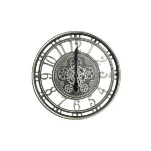 SY920 Mechanical Face Clock Silver with Elegant Modern Design