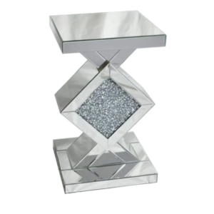 Roma Mirrored Pedestal 44 with Elegant Reflective Finish and Durable Build