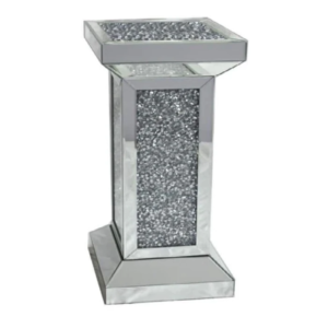 Roma Mirrored Pedestal 55 with Sleek Reflective Design and Sturdy Construction