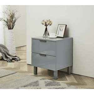Milan 2-Drawer Bedside Table with Elegant Design and Functional Storage