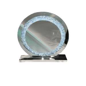 LED Round Table Mirror with Modern Design and Adjustable Lighting