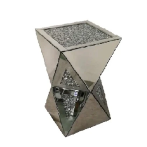 Roma Mirrored Pedestal 11 with Sleek Reflective Design and Durable Construction