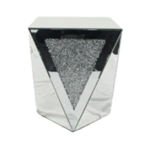 Roma Mirrored Pedestal 33 with Elegant Reflective Design and Sturdy Build