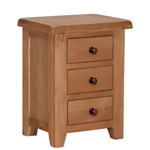 Torino Lucca Bedside Table with 3 Drawers and Sleek Design