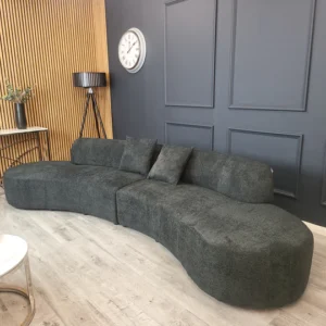 Miami Curved Cinema Sofa – Elegant Boucle Comfort