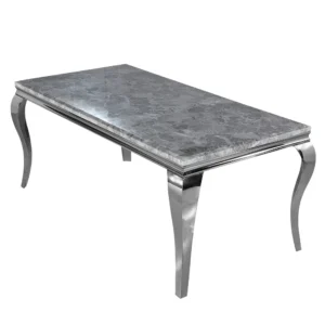 Louis Chrome Dining Table – Modern & Luxurious Design