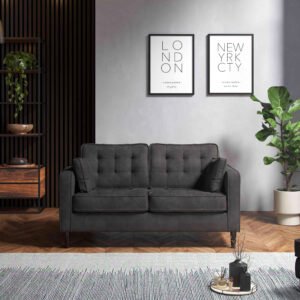 Modern 2 Seater Enjoy Graphite Sofa – Elegant & Comfortable