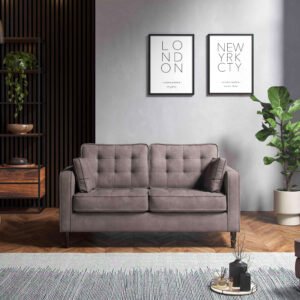 Modern 2 Seater Enjoy Pewter Sofa – Stylish & Comfortable