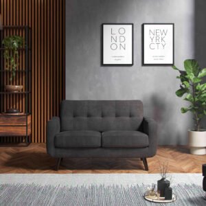 Modern 2 Seater Enjoy Graphite Sofa – Stylish & Comfortable